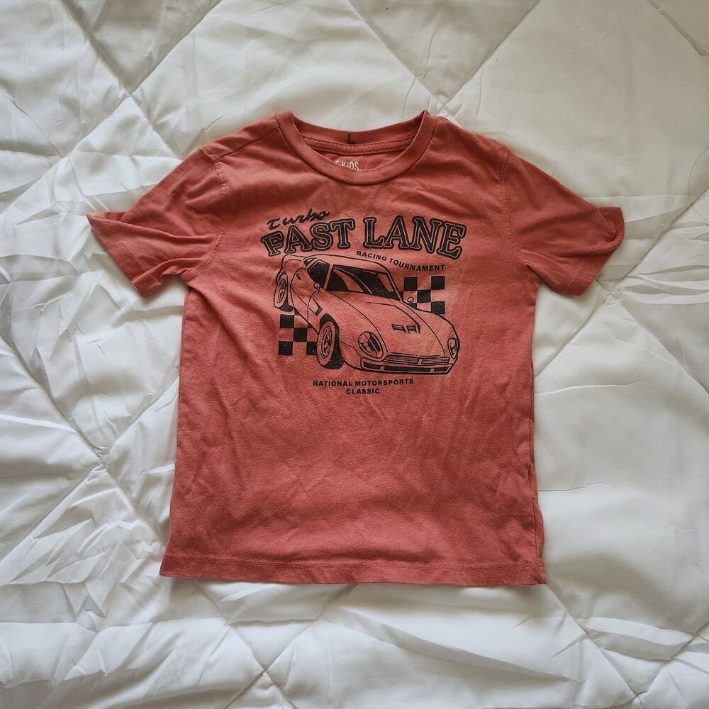 365 Kids from Garanimals Red Cars Racing Graphic T-Shirt Size 5